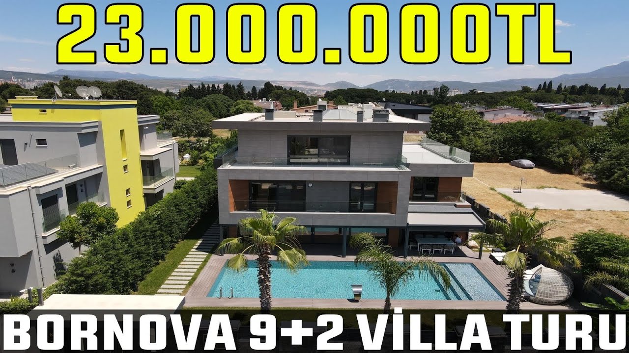 Bornova'da Lüks Muhitte 23 Milyonluk Lüks Villa Turu I Sinema odası,Barbekü,Hamam 9+2 Büyük Ev Turu