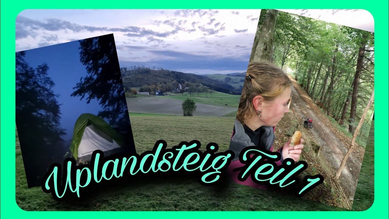 Solo Trekking / Uplandsteig Teil1 / Wie weit kommt man mit einem Fahrradanhänger? Info in der Box ⬇️