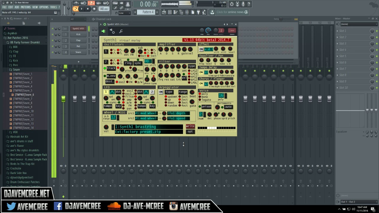 free download Friday: Synth1 VA synth VST(win and mac)