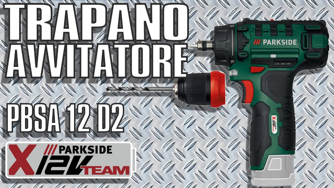 Trapano Avvitatore 12 V Con Mandrino a Smontaggio Rapido Parkside PBSA 12 D2