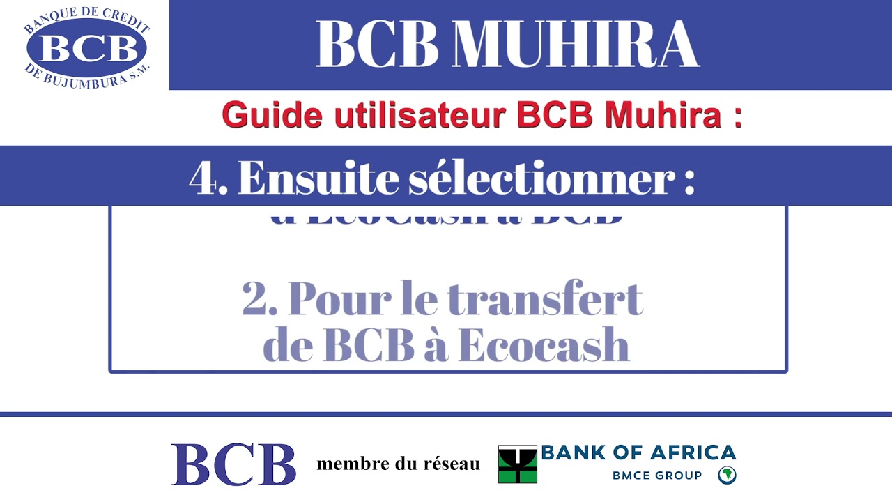 #BCB - Guide utilisateur BCB Muhira