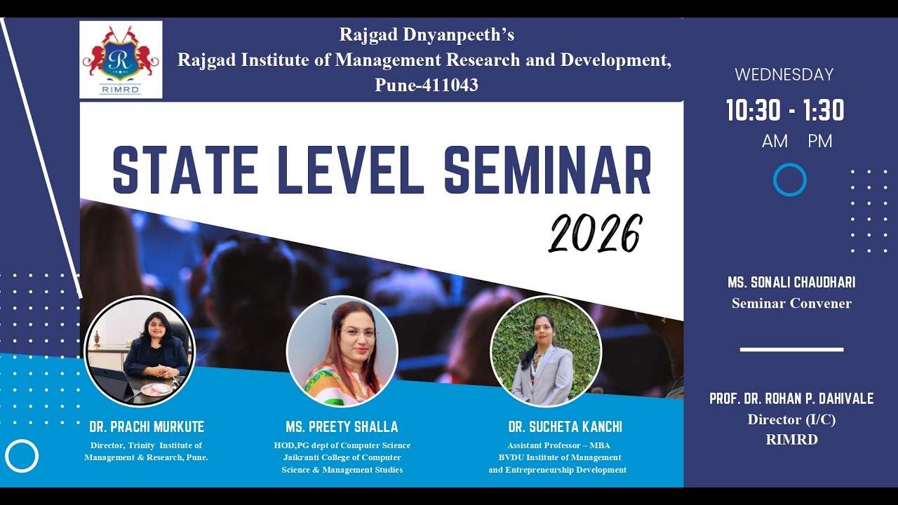 RIMRD State Level Seminar 2026 Session II and III