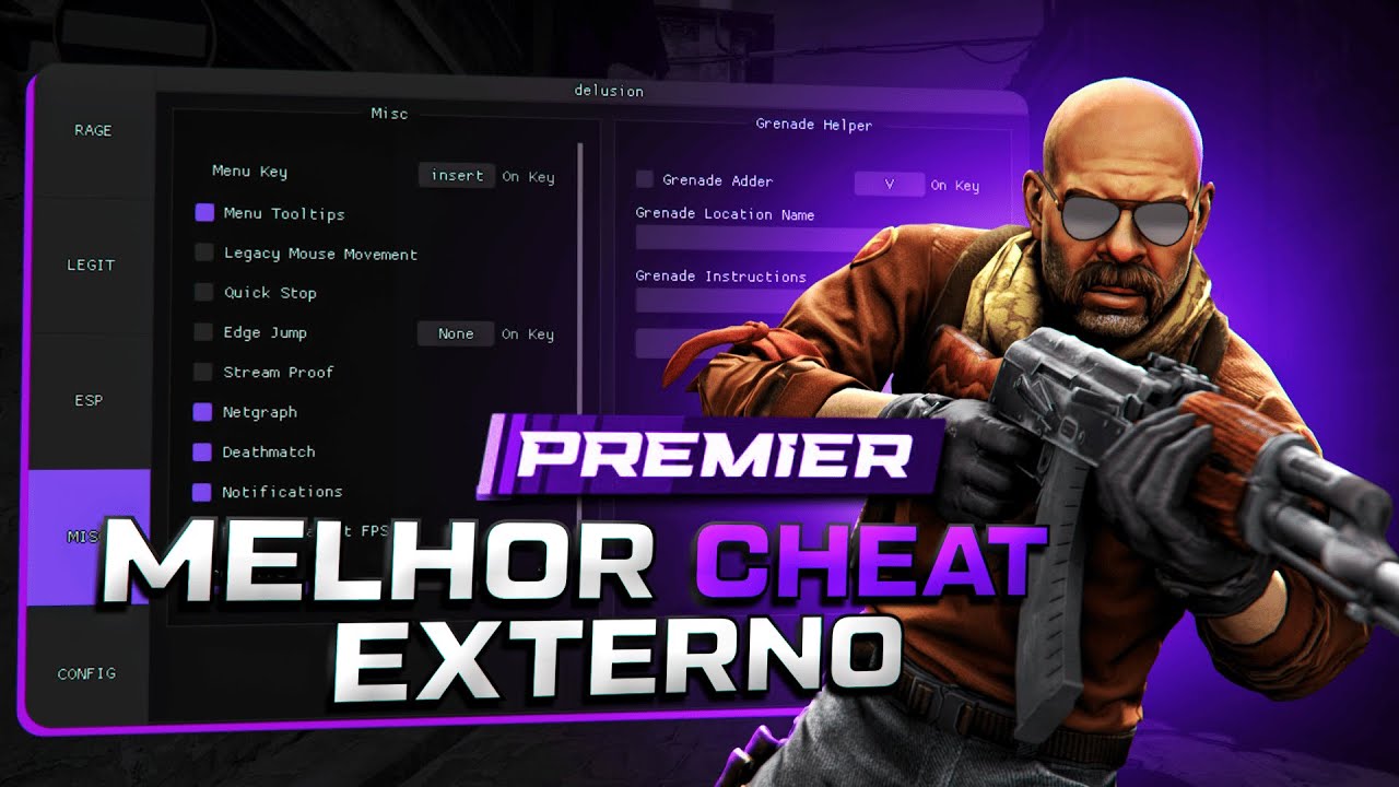 USEI O MELHOR HACK PARA CONTA PRINCIPAL NO CS2! ft.delusion