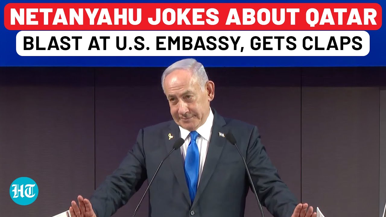 At US Embassy, Netanyahu Jokes About Qatar Blast Against Hamas Leaders, Gets Applause, Then Says…