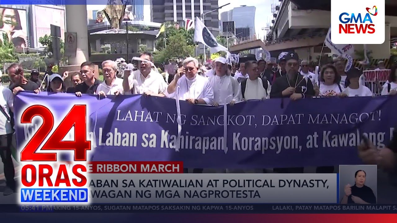 Thousands at White Ribbon March calls for dismantling corruption, dynasties | 24 Oras Weekend