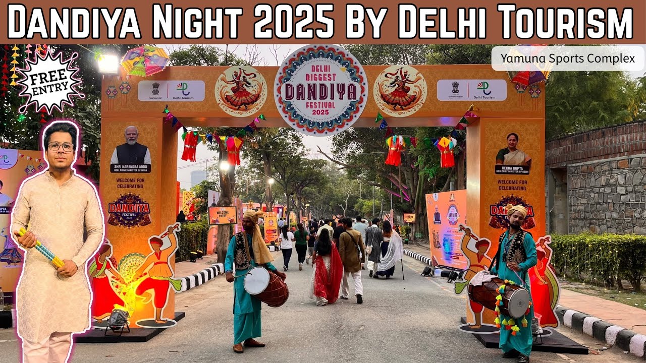 Delhi Tourism Dandiya Nights 2025 || Dandiya Night Yamuna Sports Complex 2025 || Free Dandiya Night