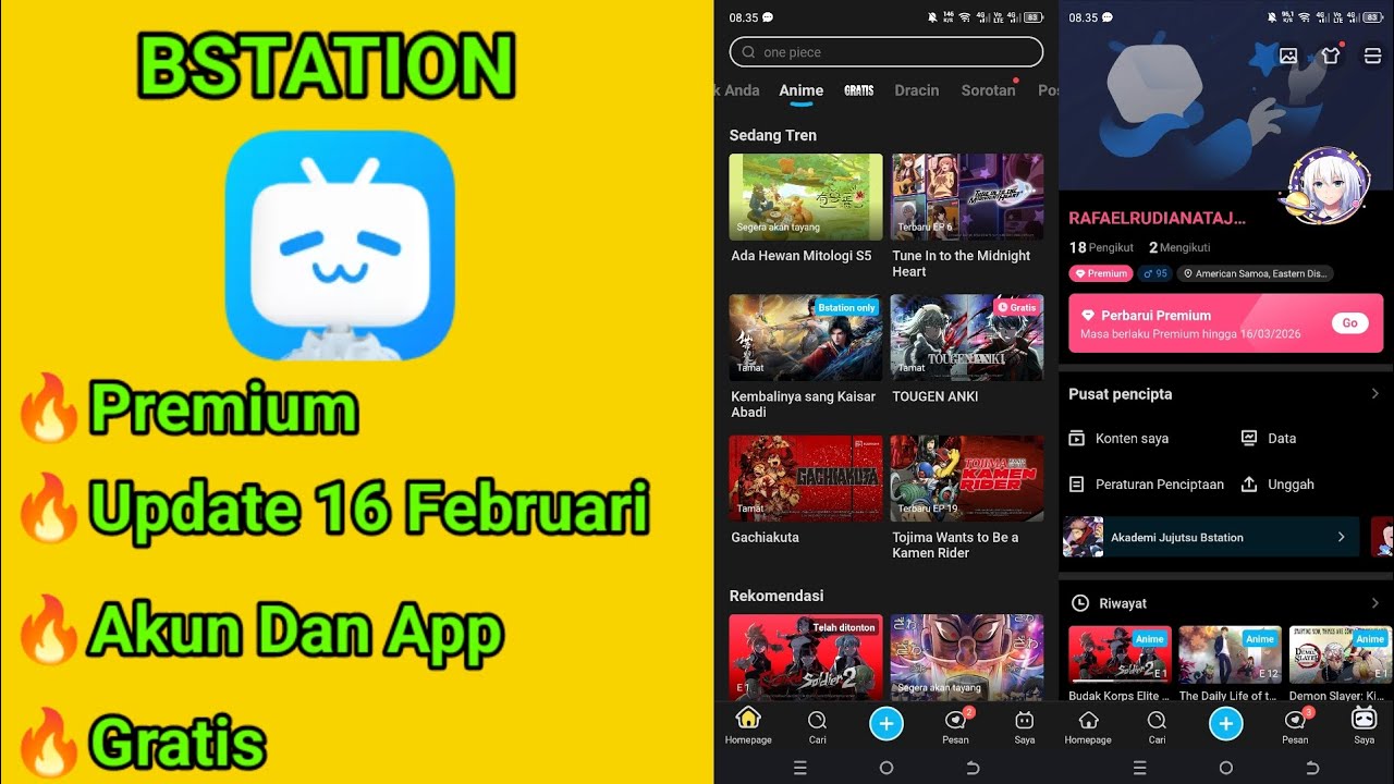 Bstation Premium Dan Bermain Game Mobile Legend Update 16 Februari 2026