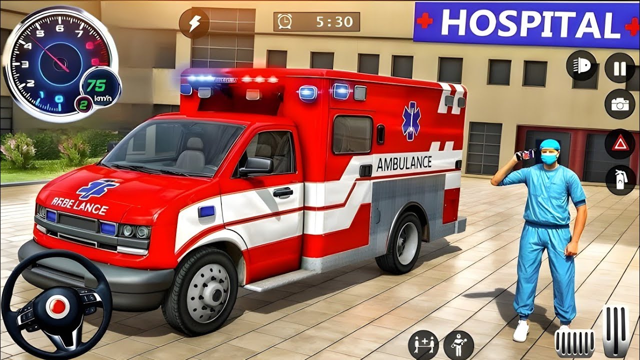 Ambulance Rescue Simulator 3D 🚑 | Emergency City Accident Rescue Gameplay Android