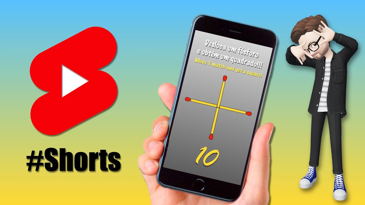MOVE 1 FÓSFORO E OBTÉM UM QUADRADO!!! #shorts