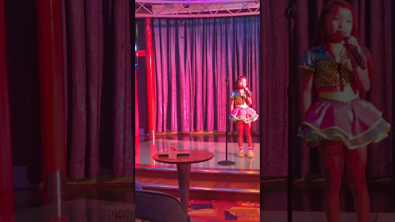 7 year old singing Fight Song aboard Liberty of the Seas