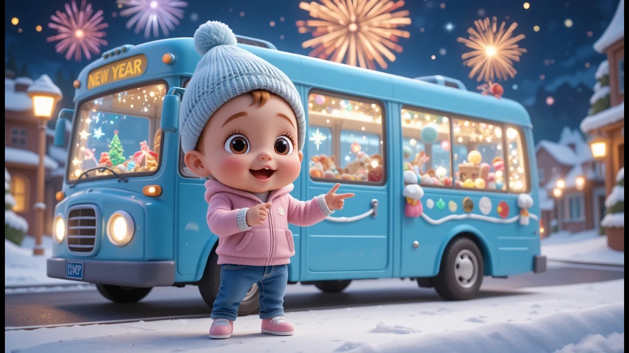 Christmas Bus Turns Into New Year Bus | Magical Holiday Transformation Song for Kids & Toddlers