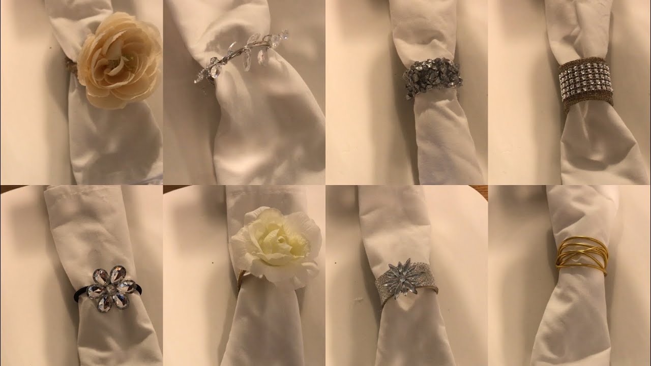 Diy anillos para la servilletas del comedor reciclado Los tubos de papel de baño y de dollars