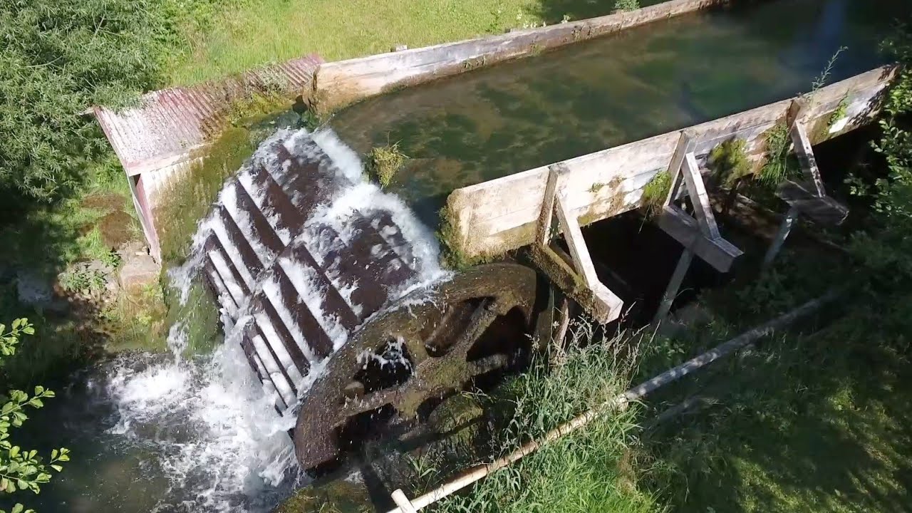 Stunning Franconia Aerial #6 Hydro electric water wheel in Egloffstein