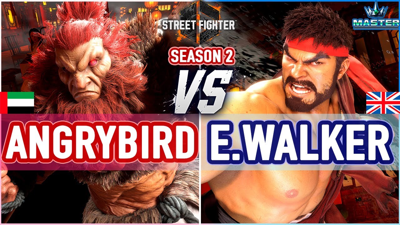 SF6 🔥 Angrybird (Akuma) vs Ending Walker (Ryu) 🔥 SF6 High Level Gameplay