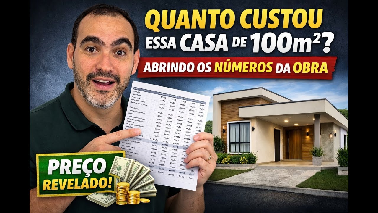 Quanto custou essa casa de 100m²? | Abrindo os números da obra