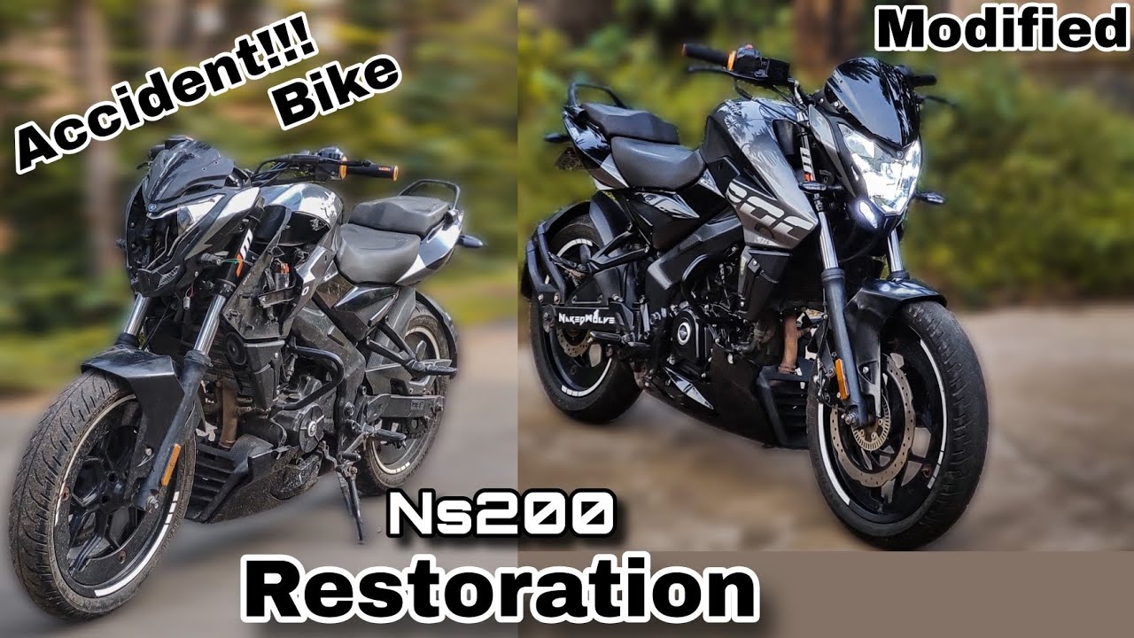 Ns200 Accident 😭, Restoration & Modified | Dominor Headlight | KTM Parts in Ns |Look🔥