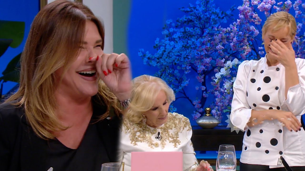 La reacción de Nazarena Vélez al ver la  comida que sirvió Jime Monteverde: 