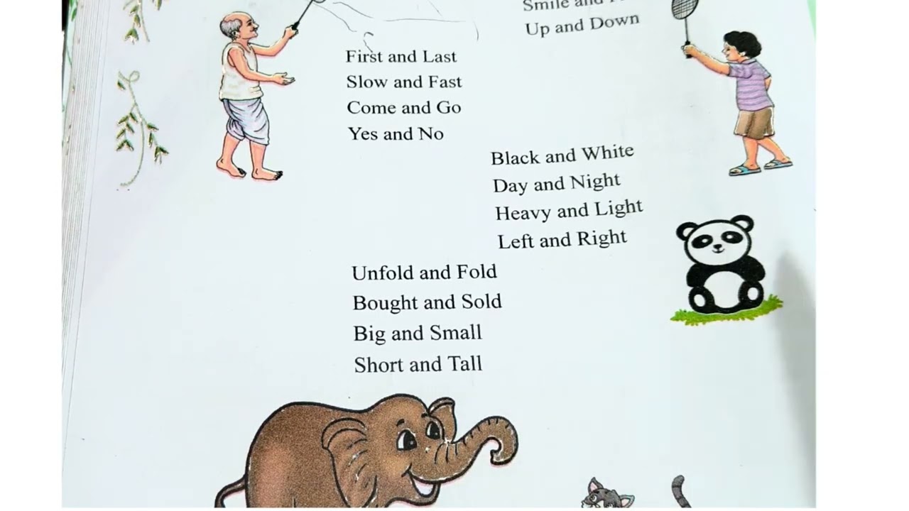 Class 3/Lesson 1/poem of opposites &অসমীয়া অনুবাদ/part -5