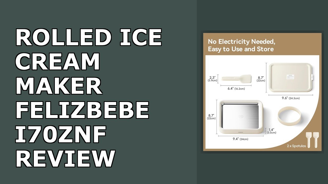 Rolled Ice Cream Maker, Felizbebe Instant Ice Cream Roller Maker Tray with Lid and 2 Review