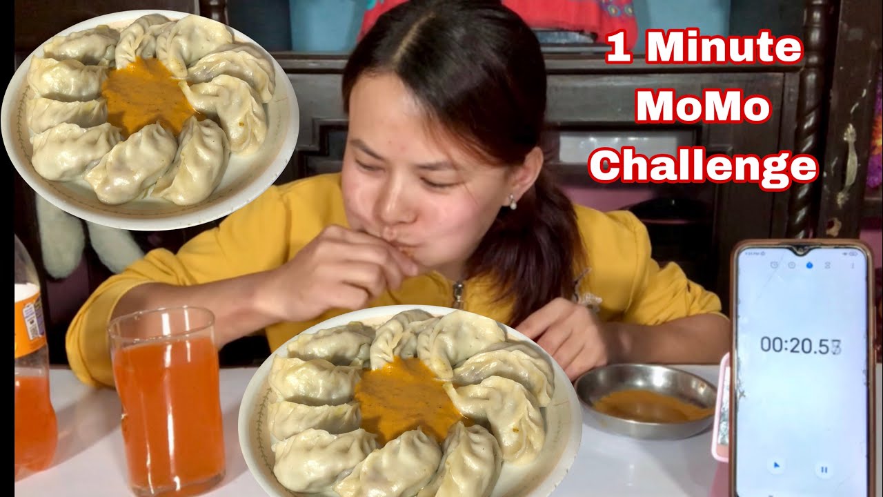 1 Minute MoMo Challenge🥟🤤/Manisha Thakuri