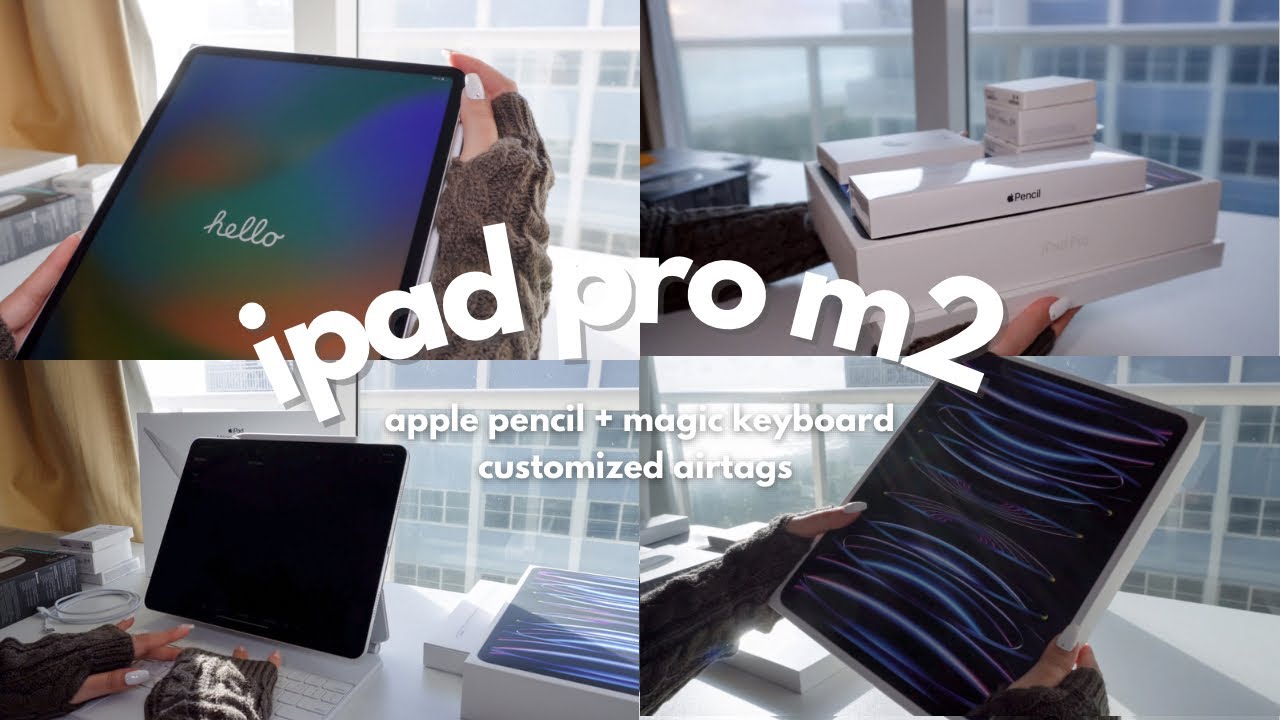 [русский] ✨📦 iPad Pro M2 12.9 1TB + Apple Pencil + Magic Keyboard + AirTags | ASMR Unboxing