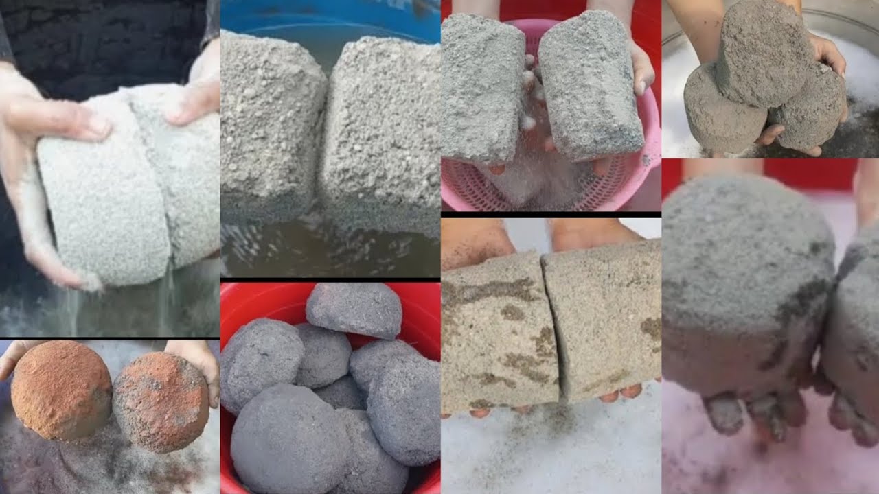ASMR Editx||Bombastic super dusty different types texture crumbling in water 💦🤤