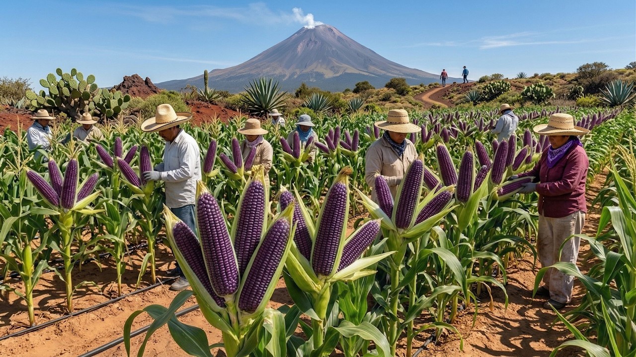 &iexcl;INCRE&Iacute;BLE! Han cultivado MA&Iacute;Z MORADO en la regi&oacute;n volc&aacute;nica de M&eacute;xico