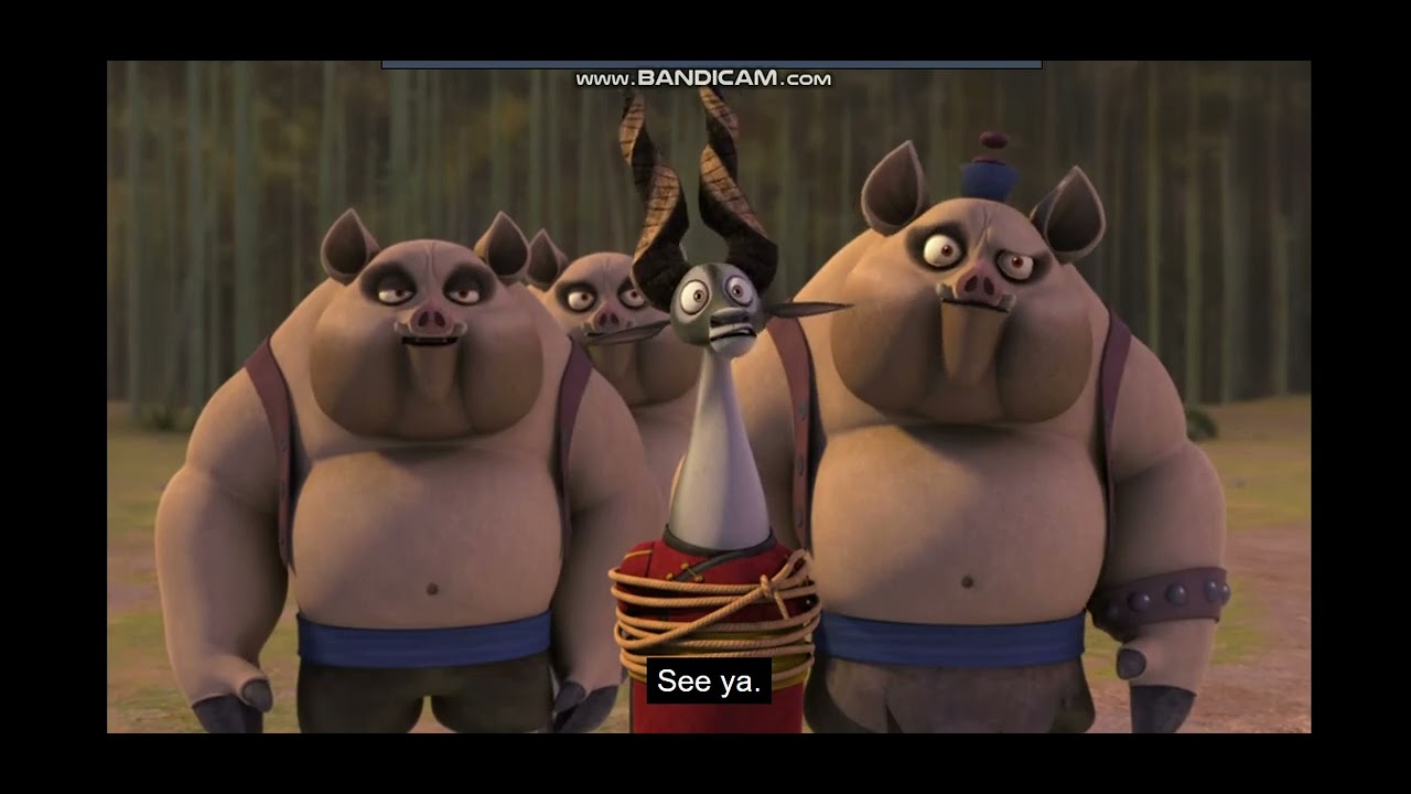 Kung Fu Panda Legends Of Awsomeness:Po,Shifu and Constable Hu vs 3 nasty pigs