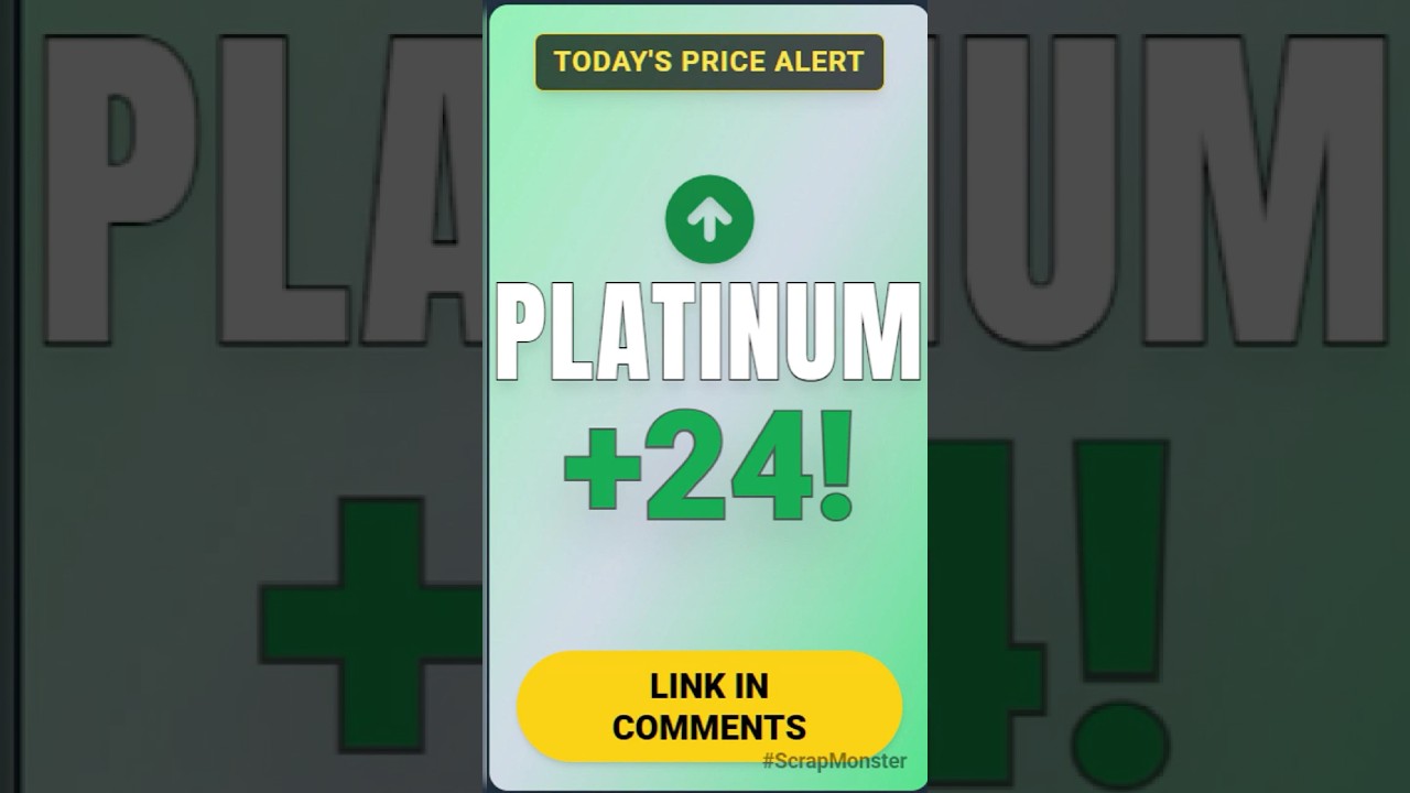 📈 Platinum JUMPS $24/oz today! Gold falls again&hellip; What&rsquo;s next? #ScrapMonster #MetalPrices #GoldPrice