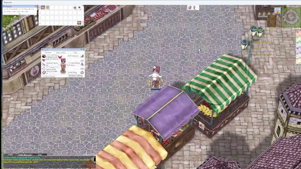prontera night market  glasses vend and test