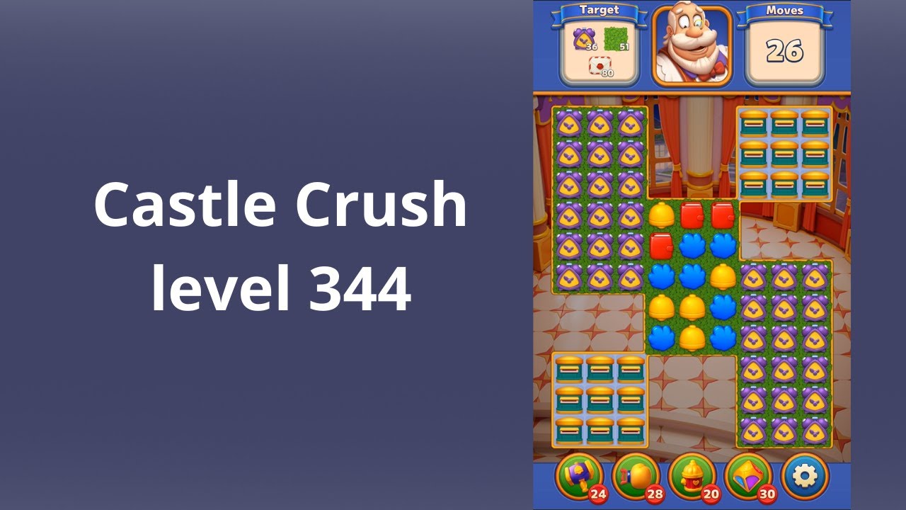 Castle Crush Level 344 - NO BOOSTERS