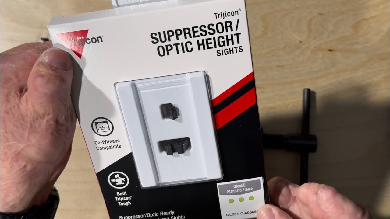 Replacing Glock Factory Sights with @TrijiconInc Suppressor Optic Height Sights & RMR 🔻