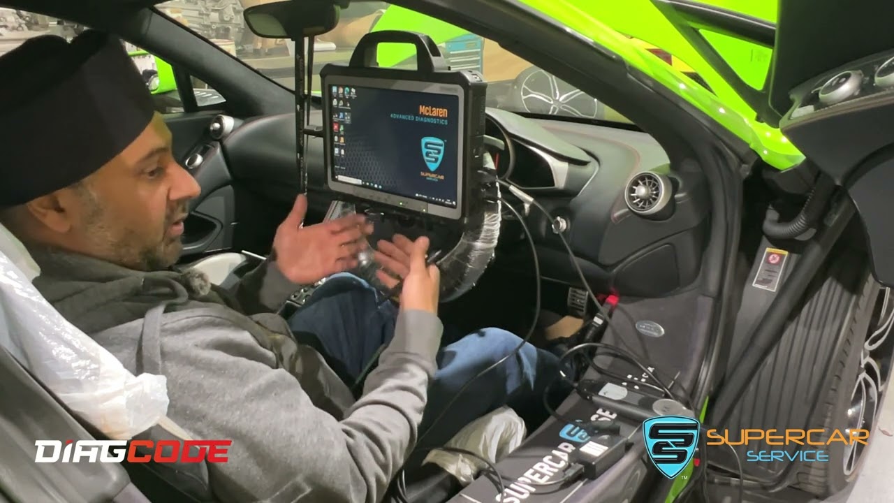 McLaren flash programming and updating engine control unit software via OBD by Supercar Service