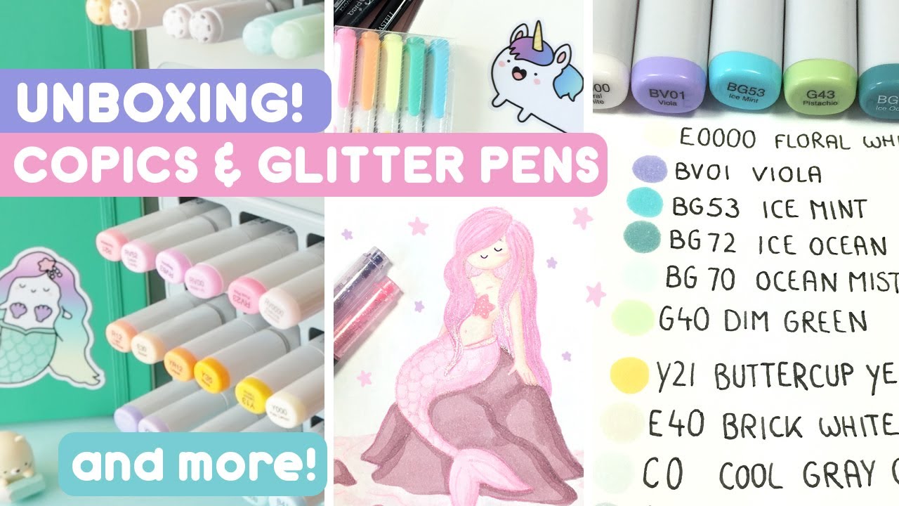 Unboxing! New Copics, Glitter Pens and more! *-* KiraKiraDoodles