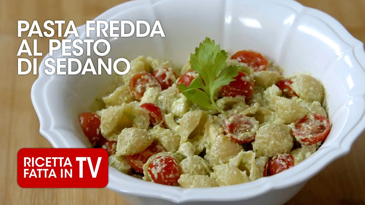 PASTA FREDDA AL PESTO DI SEDANO di Benedetta Rossi - Ricetta TV Fatto in Casa per Voi