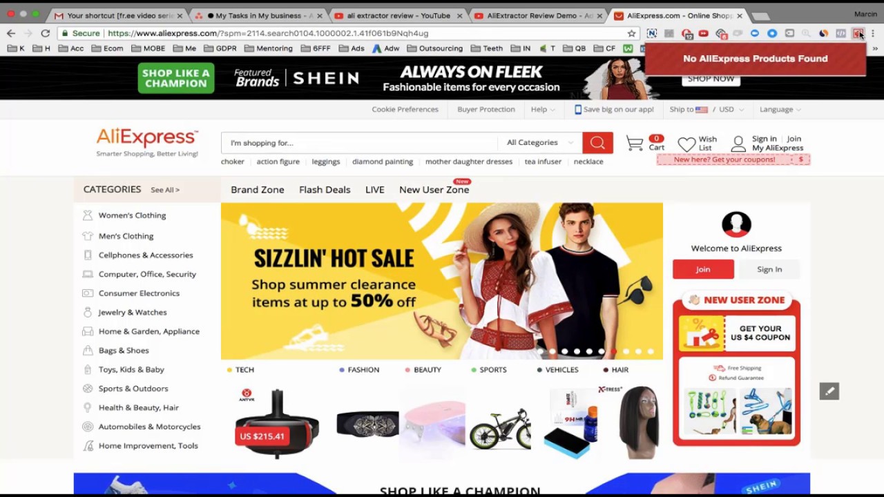 Live Demo AliExtractor Review - Dropshipping Research Tool Shopify, WooCommerce