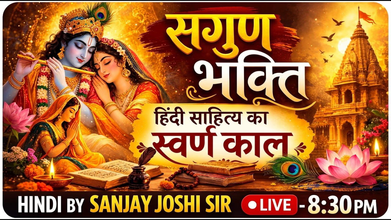 हिंदी साहित्य - भक्तिकाल : #सगुण भक्तिकाव्य I bhaktikaal | School Lecturer & 2nd Grade I SANJAY  SIR