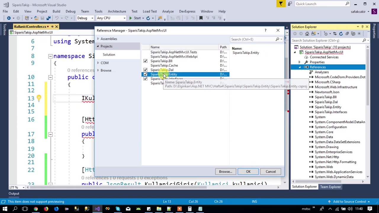 Asp.Net Mvc Kurumsal Mimari Ders 9