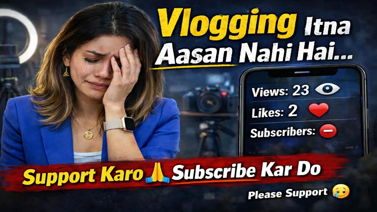 YouTuber Banna Aasan Lagta Hai? Sach Jaan Lo”#YouTuberLife #HardWork#vlog #trending #viral 