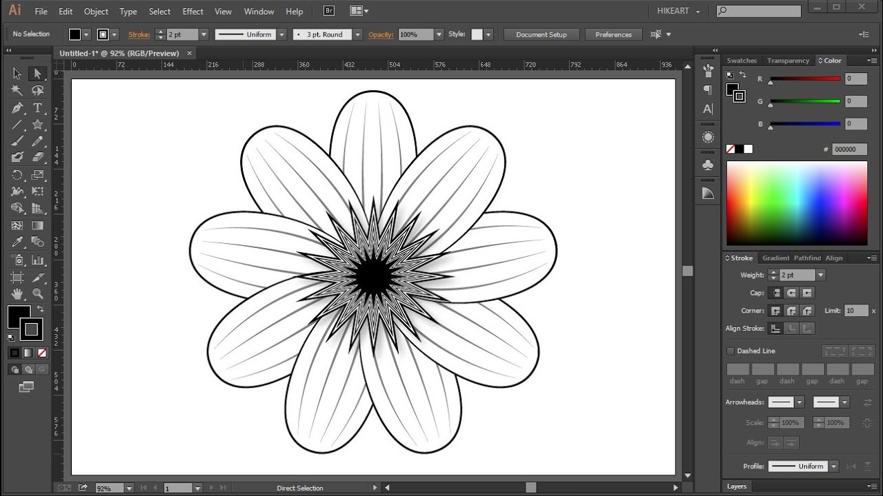 How to Draw a Flower in Adobe Illustrator | 2