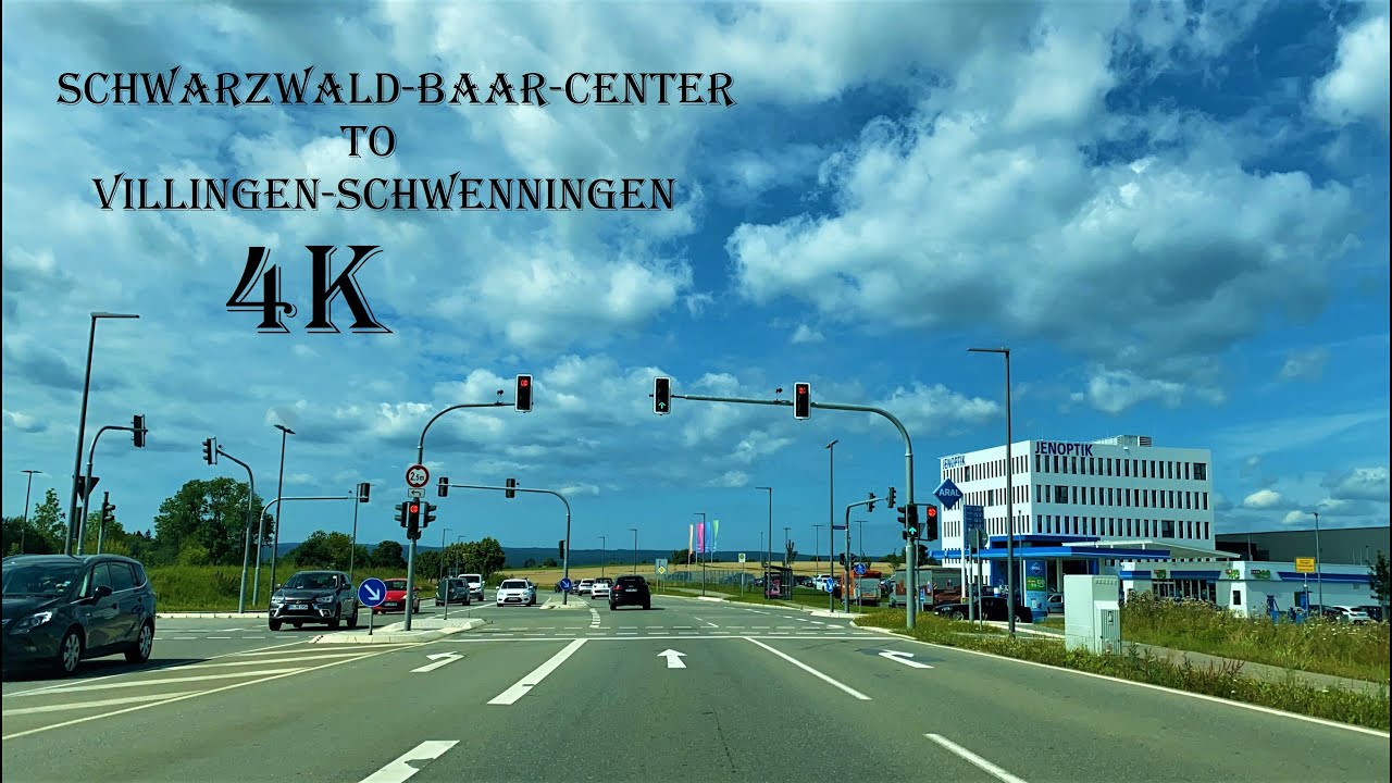 Schwarzwald Baar Center to Villingen - 4k Video - Driving Tour - Morning Drive