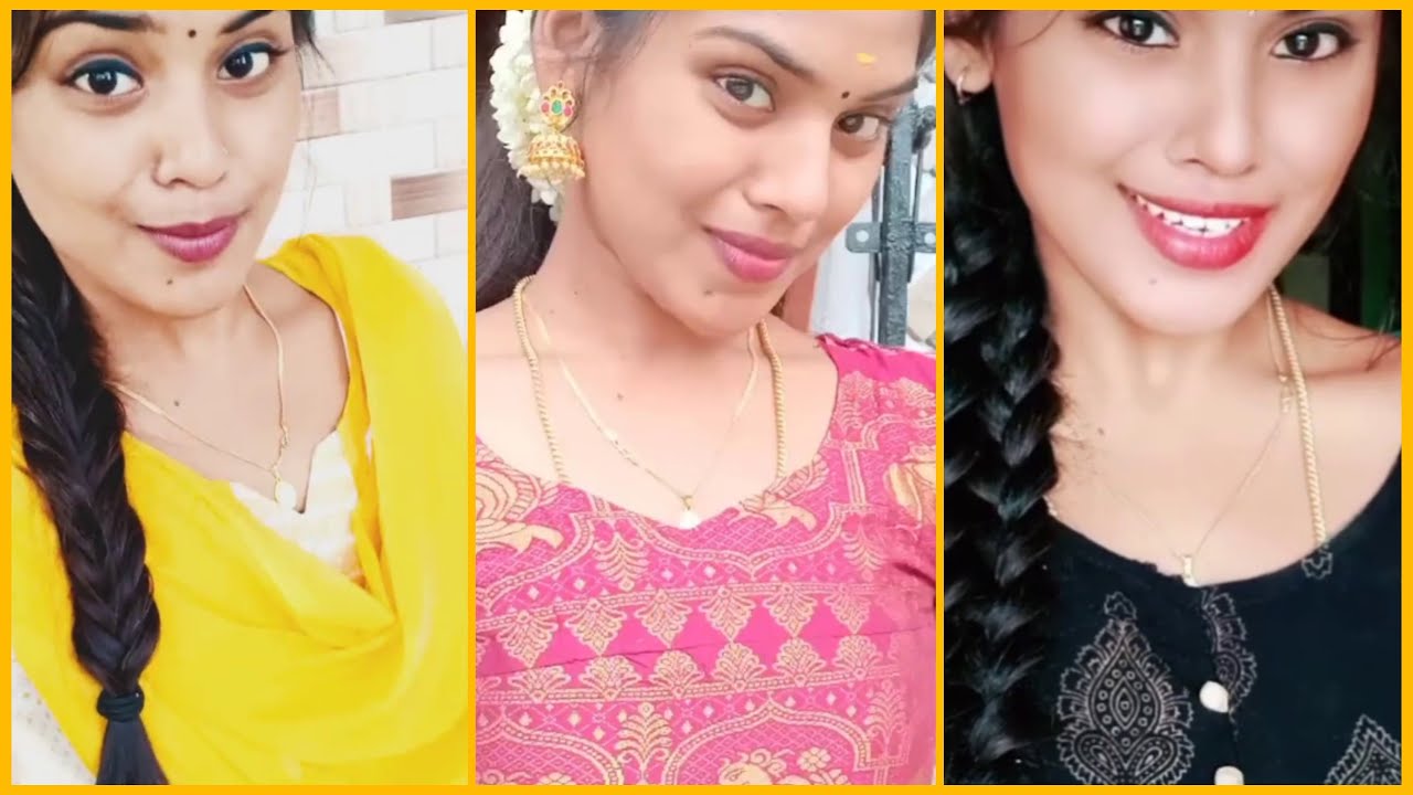 💖 Nanthu6624 TikTok Videos 💖 | Nandhini TikTok Videos Tamil | Tamil Girl TikTok Songs