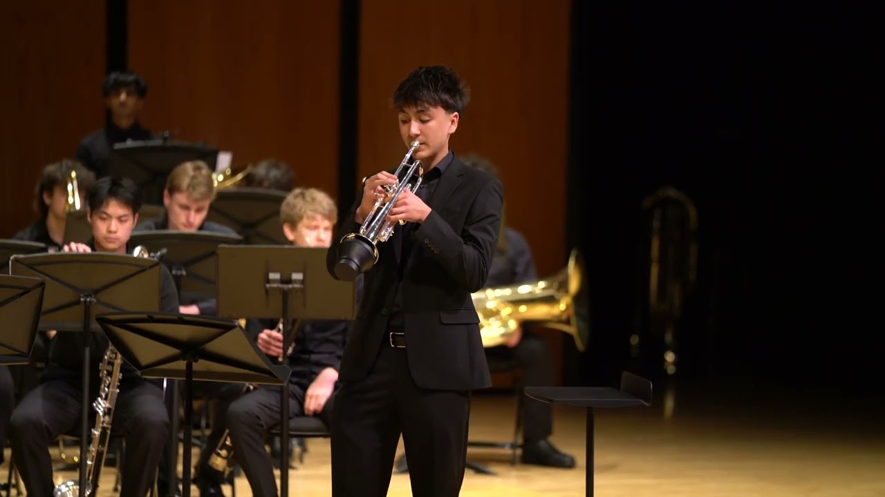 Concerto for Trumpet by Alexander Arutiunian - Ryan Chang (trumpet) with The VHHS Wind Ensemble | 4K