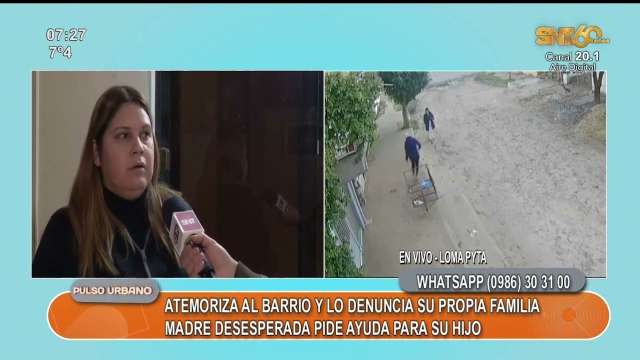 Madre denuncia a su hijo por violencia y adicción en Loma Pytã