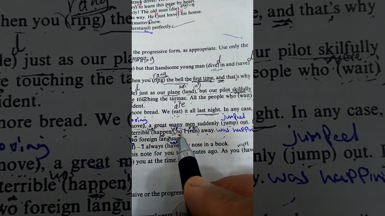نحو مرحله ثالثه جابتر ٣  Exercise 29 progressive past تكمله التمرين