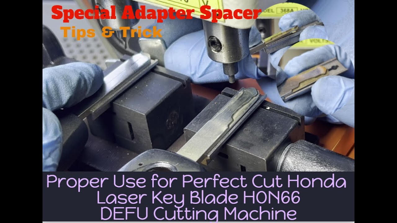 Making Laser Cut for Honda Key Blade Defu 368A House Manual cutting machine  Special Spacer Hon66