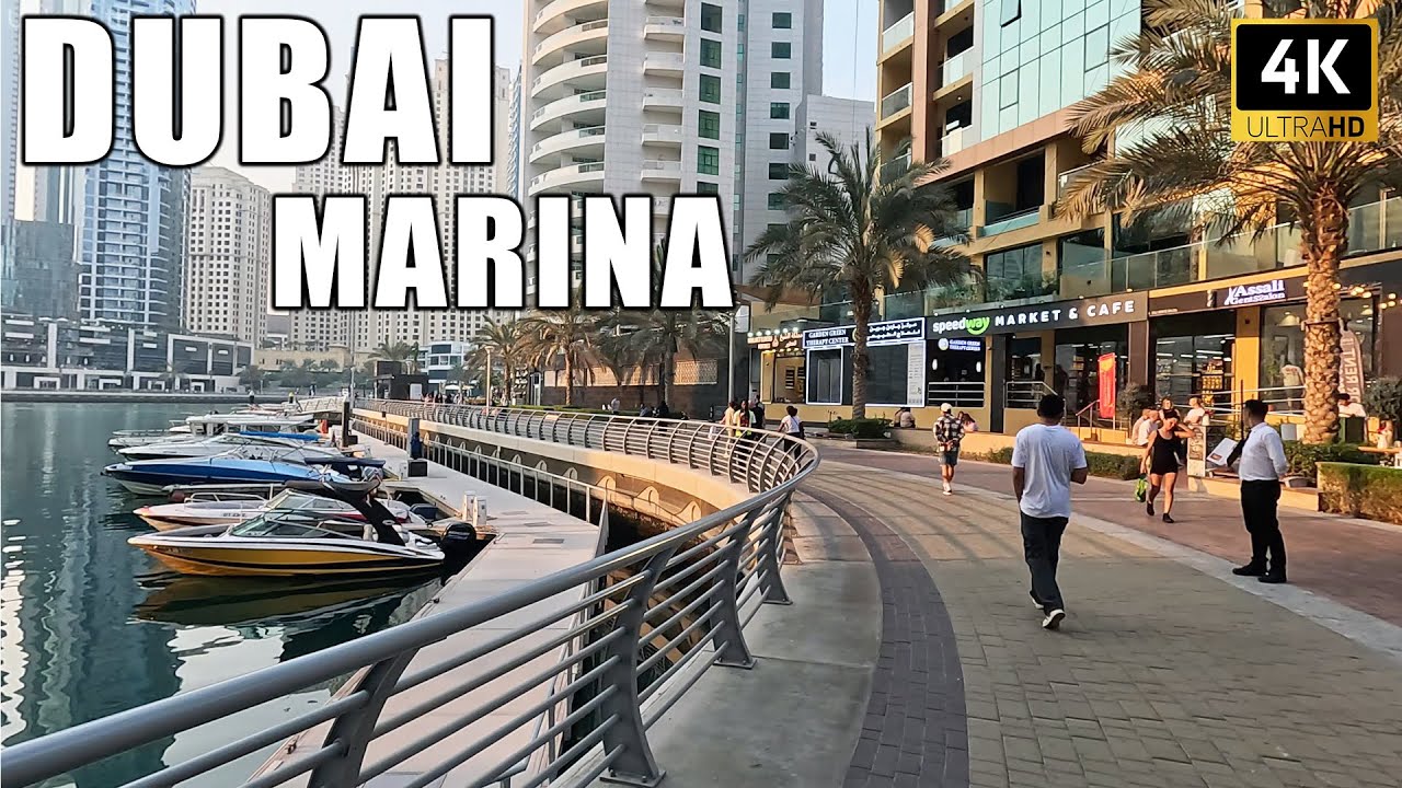 DUBAI MARINA  [ Best Tourist Destination of Dubai ]  4K  Walking Tour