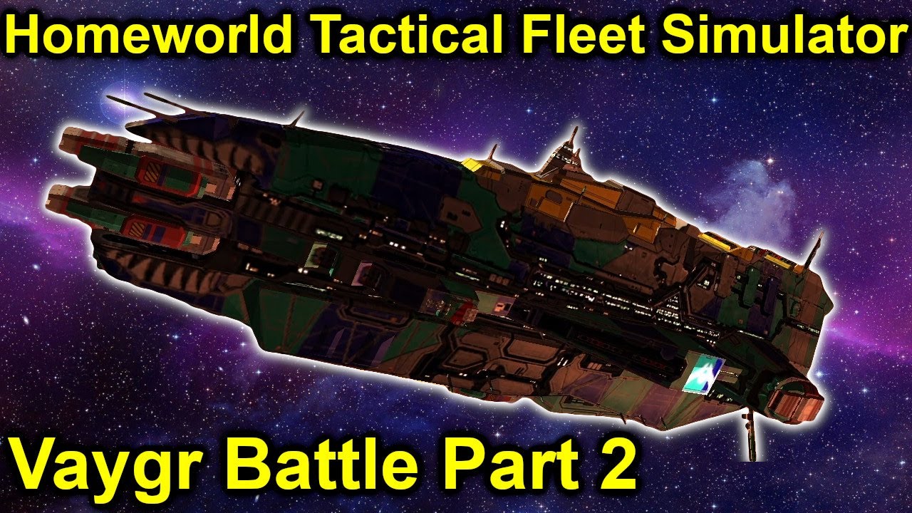 Building Capital Ships! | Homeworld Tactical Fleet Simulator | Vaygr Fight 2