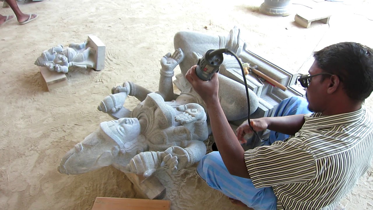 Sculpture Workshop at Mamallapuram,  Tamilnadu, India