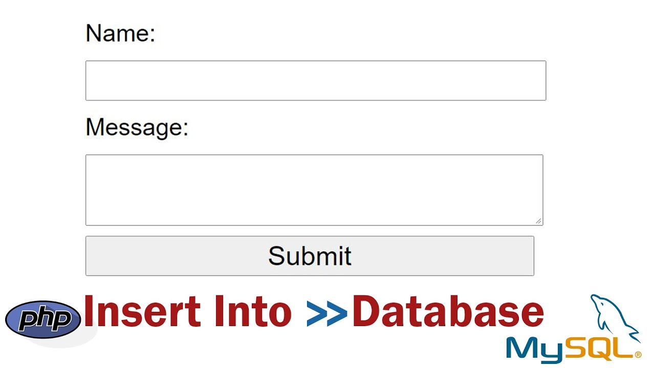 How to connect HTML Form to MySQL Database with PHP in 8 Minutes 2020